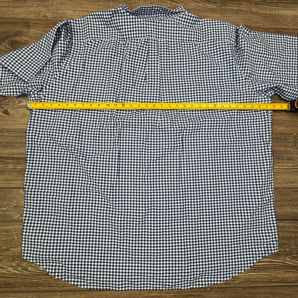 Polo Ralph Lauren Mens Size 3XB Button Down Shirt Blue Gingham Classic Fit